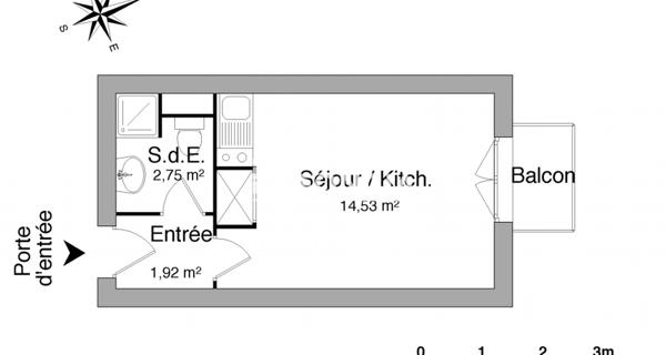 Location Studio 19.2 m² - La Roche-sur-yon 85000