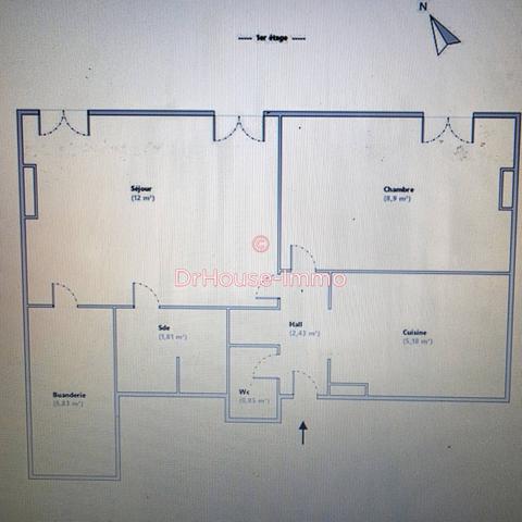 Appartement à vendre 2 pièces de 37 m²