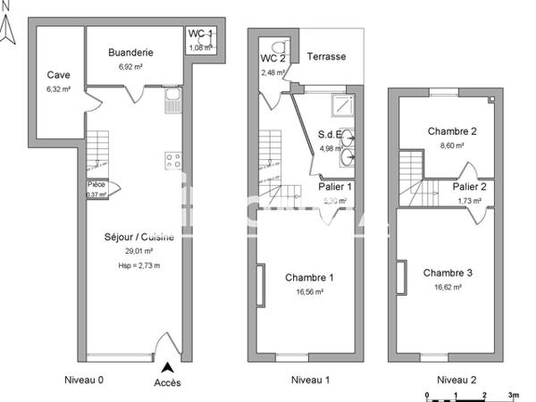 Location Maison 4 pièces 99 m² - 21 RUE DU PARVIS ST HILAIRE Niort 79000
