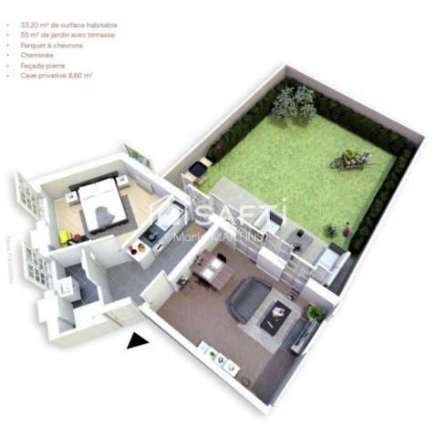 T2 de charme avec jardin privatif - Centre de Libourne