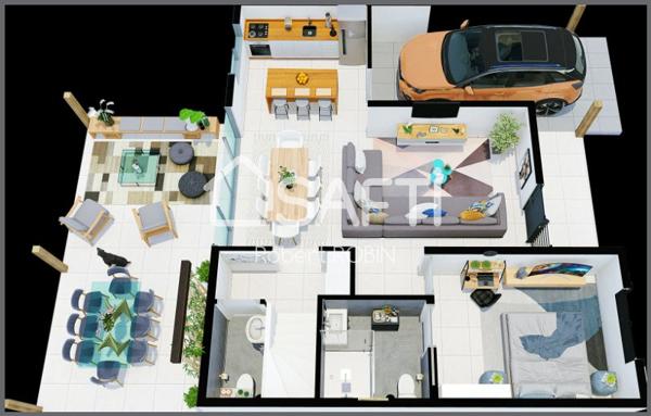 Villa de type F4 de 142m² y compris terrasse.