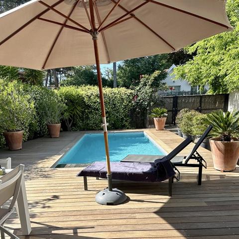 Cap Ferret, plein centre jetée Bélisaire, très belle villa d’architecte entièrement rénovée (3 chambres)