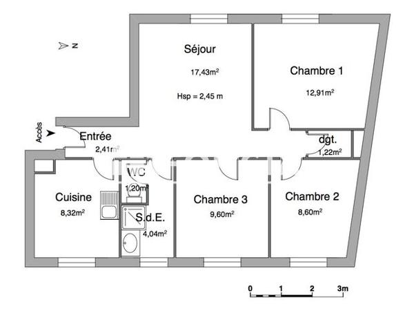 Location Appartement 4 pièces 65.73 m² - 56 RUE DESIRE CLEMENT Conflans Sainte Honorine 78700