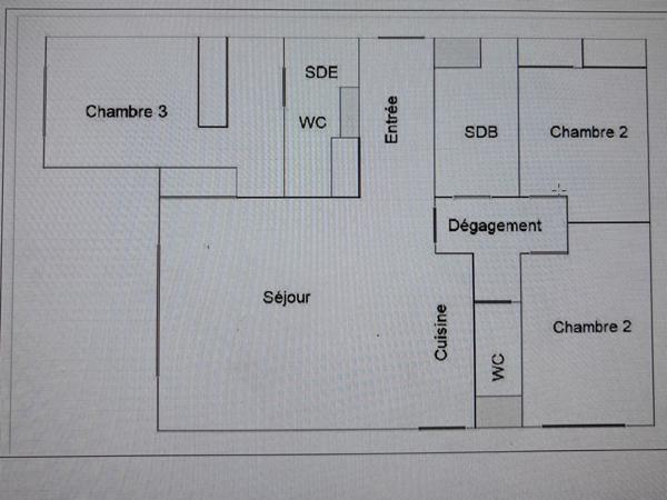 Appartement en rez de jardin surélevé 4 pièces le Cannet Mairie 82.3m²