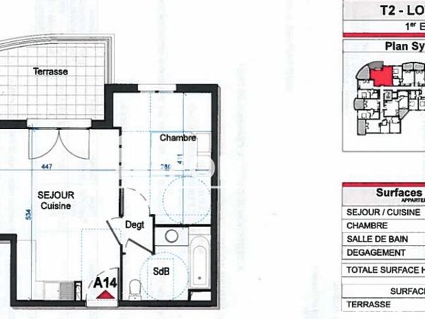 Location Appartement 2 pièces 39.04 m² - LE CLOS SAINT LAZARE Le Luc En Provence 83340