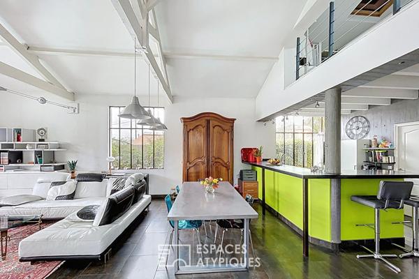 Maison style Loft avec terrasse et piscine