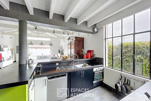 Maison style Loft avec terrasse et piscine