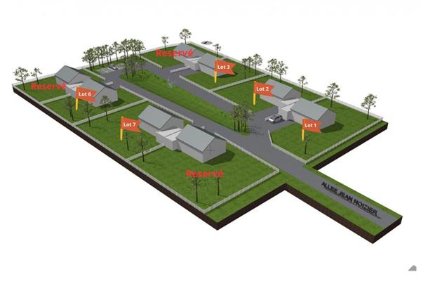 Terrain 822.5m² "Jardin des nains" LOT1