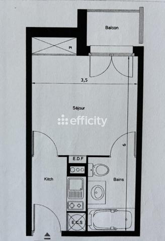 Appartement 1 pièce - 21 m²