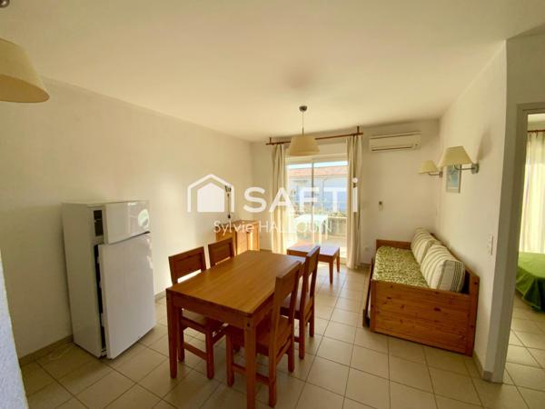 Appt T2 34m² bord de mer avec terrasse, parking privé