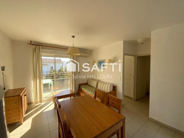 Appt T2 34m² bord de mer avec terrasse, parking privé