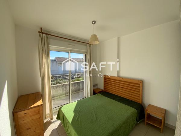 Appt T2 34m² bord de mer avec terrasse, parking privé