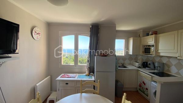 Superbe 2 pièces avec vue mer panoramique dans une résidence d'exception

Laissez-vous séduire par ce magnifique appartement 2 pièces traversant, idéalement exposé plein sud, offrant une vue imprenable sur les collines jusqu'à la mer, visible depuis la terrasse ainsi que depuis la majorité des pièces.

Situé au sein d'une résidence très recherchée, parfaitement entretenue, vous profiterez d'équipements haut de gamme : grande piscine à débordement, courts de tennis, boulodrome, parkings extérieurs réservés aux résidents et local à vélos.

L'appartement se compose d'une entrée avec placards, d'un lumineux séjour avec cuisine américaine entièrement équipée, d'une chambre avec placard, d'une salle de bains, de WC indépendants et d'une agréable terrasse invitant à la détente face à un panorama exceptionnel.

Un véritable havre de paix, idéal pour des vacances inoubliables sur la Côte d'Azur, mais également un excellent investissement (avec ses 6 couchages) grâce à sa très bonne rentabilité en location saisonnière.

Les + du bien :

Exposition plein sud
Vue panoramique sur les collines et la mer
Résidence avec piscine à débordement, tennis et boulodrome
Appartement traversant, lumineux et fonctionnel
Fort potentiel de rentabilité locative saisonnière