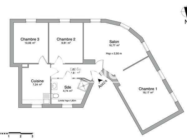 Location Appartement 4 pièces 71.62 m² - 17 RUE DE LA SINNE Mulhouse 68100