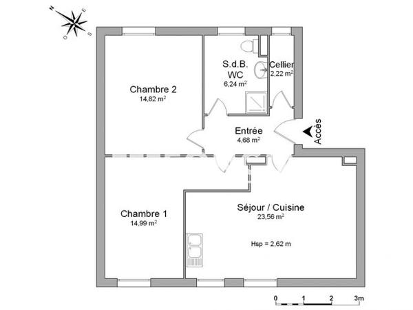 Location Appartement 3 pièces 66.03 m² - 50 RUE MARIA VISSEAUX Carignan 08110