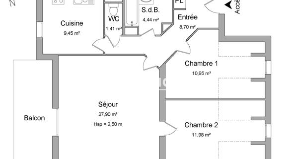 Location Appartement 3 pièces 74.83 m² - Gex 01170