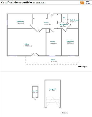 Appartement à vendre 3 pièces 71,44 m² Fontaines-sur-Saône