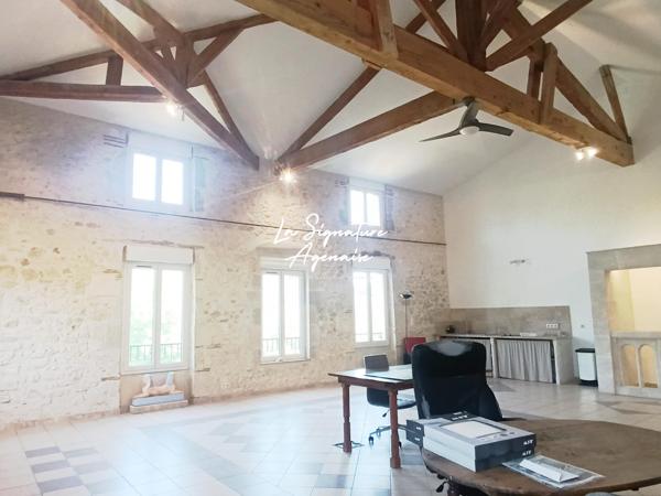 Ensemble Immobilier de 953 m2 avec parc arboré de 6598 m2 au bord de la Baïse – Lavardac centre