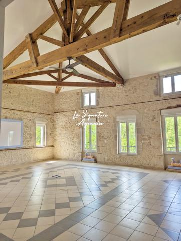 Ensemble Immobilier de 953 m2 avec parc arboré de 6598 m2 au bord de la Baïse – Lavardac centre