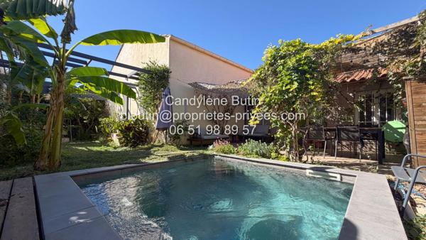 Maison de charme de plain-pied de 129 m² avec piscine et jardin intimiste ,Centre-ville