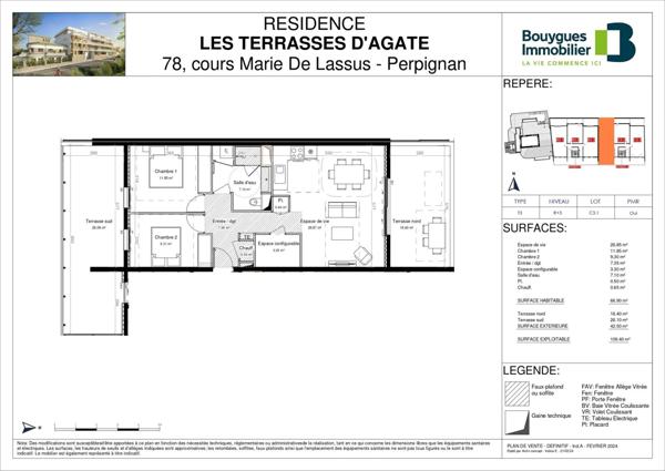 Location Appartement 3 pièces 66 m2 à Perpignan