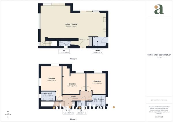 Belle maison de 2024 DPE A 120m2 3 chambres Jardin et piscine en centre-ville de Saint-Laurent-du-Var