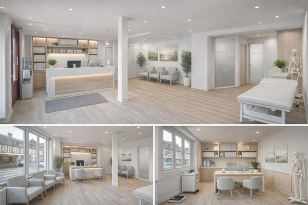 Local commercial , vitrines d'angle en centre ville