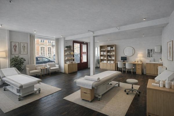 Local commercial , vitrines d'angle en centre ville