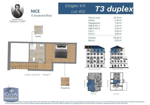 Appartement à vendre 3 pièces 69.05m²