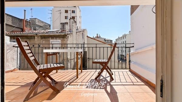 T1 traversant – Belle de Mai (Marseille 3e) – Dernier étage avec terrasse – Idéal investisseur ou premier achat