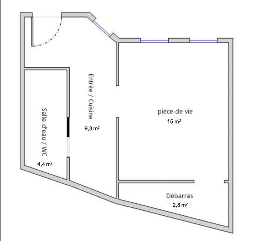 Appartement 1 pièce - 32 m² Exclusivité efficity