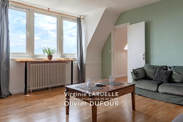 ROUEN appartement 4 pièces avec vue dégagée, cave, parking et jardin partagé
