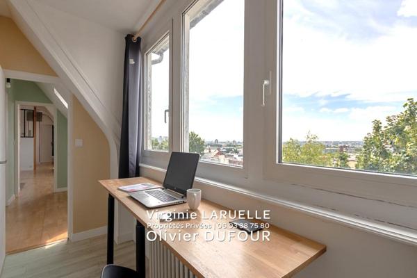 ROUEN appartement 4 pièces avec vue dégagée, cave, parking et jardin partagé