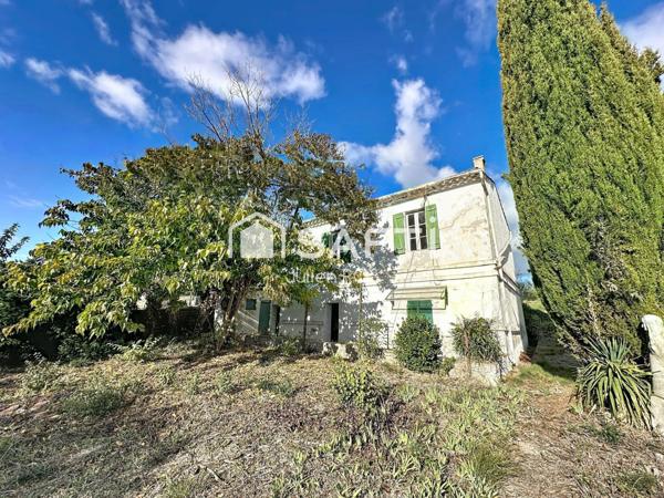 2575 m2 Terrain constructible avec maison à rénover 140m2 vue dégagée Puisserguier