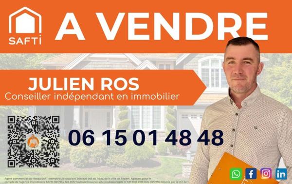 2575 m2 Terrain constructible avec maison à rénover 140m2 vue dégagée Puisserguier