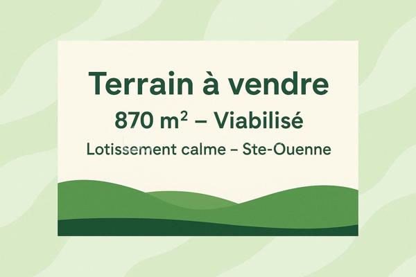 Lotissement de 872 m²