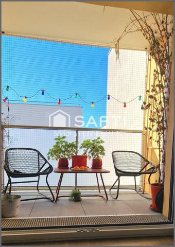 3P lumineux 2024, vue Tour Eiffel, balcon+parking