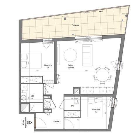 Appartement à vendre 3 pièces 66 m² Clarensac