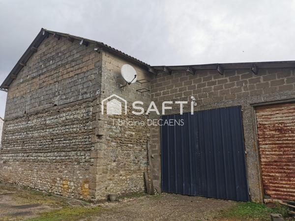 grange hangar viabilisé 250m2 + 1400m2 terrain