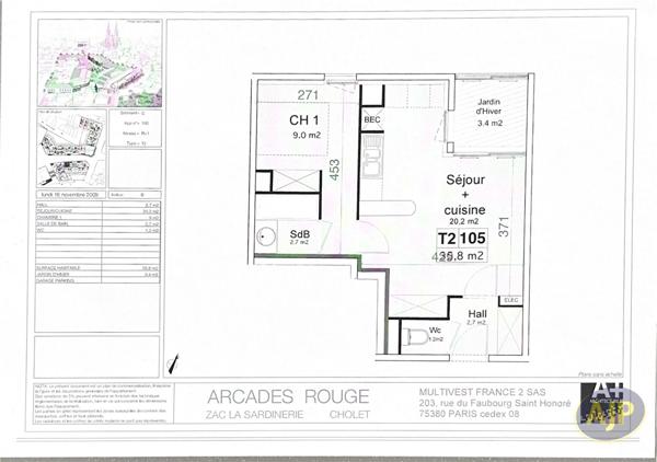 Vente appartement Cholet : 128 300 € - AJP Immobilier Cholet