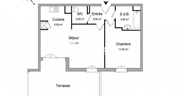 Location Appartement 2 pièces 45.8 m² - ÉZanville 95460