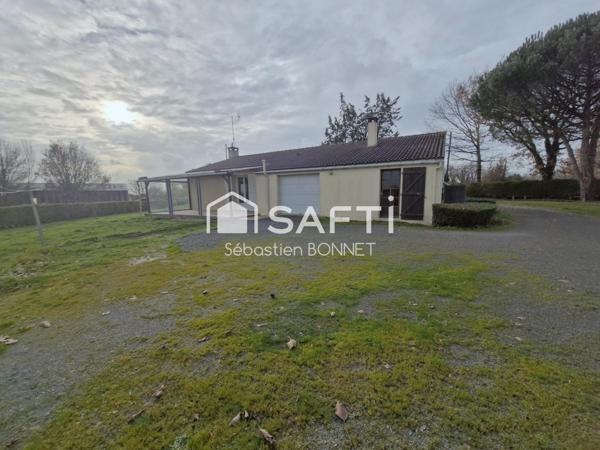 Maison plain pied 3 chambres avec garage et atelier