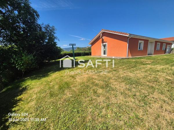 Maison plain pied 118m² 4 chbres avec gge/terrain