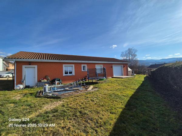 Maison plain pied 118m² 4 chbres avec gge/terrain