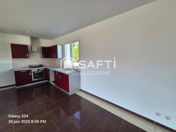 Maison plain pied 118m² 4 chbres avec gge/terrain