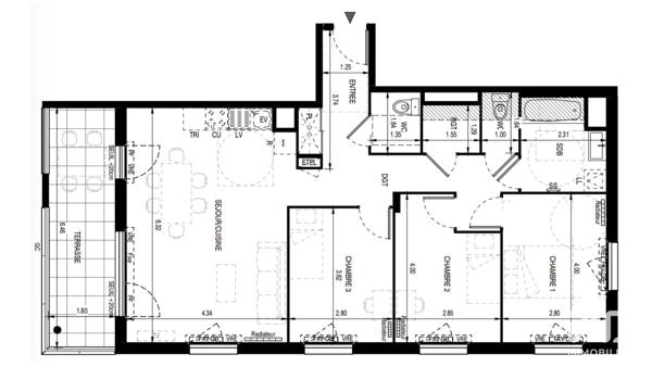 Appartement (neuf) à vendre 4 pièces 83 m² Andrézieux-Bouthéon