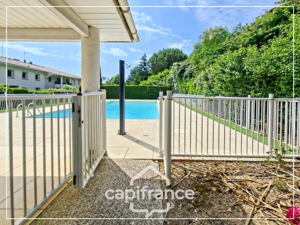 Appartement climatisé 3 pièces avec jardin, parking, cave et piscine commune