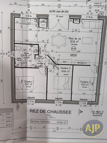 Maison à louer Montaigu : 4 pièces, 70m² avec 3 chambre(s) à 930€ - AJP Immobilier Montaigu