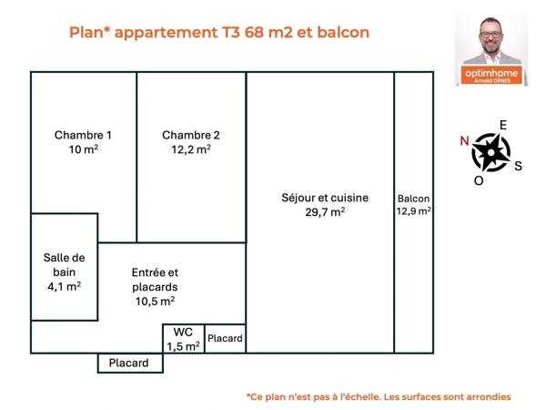 Appartement à vendre 3 pièces CESSON SEVIGNE (35)