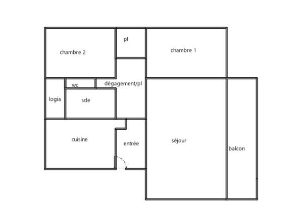 Appartement 3 pièces - 63 m² Exclusivité efficity